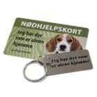 Nødhjelpskort og nøkkelring